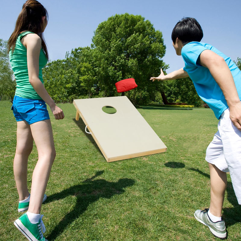 Load image into Gallery viewer, Goplus Solid Wood Corn Hole Game Board Includes 8 Bean Bags
