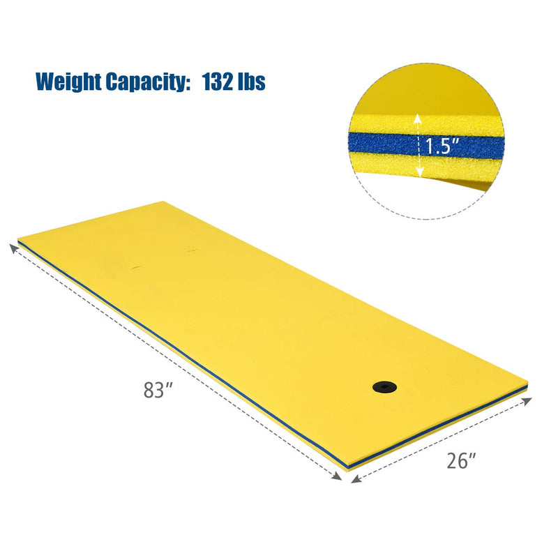 Load image into Gallery viewer, Floating Water Pad Mat with Rolling Pillow Design
