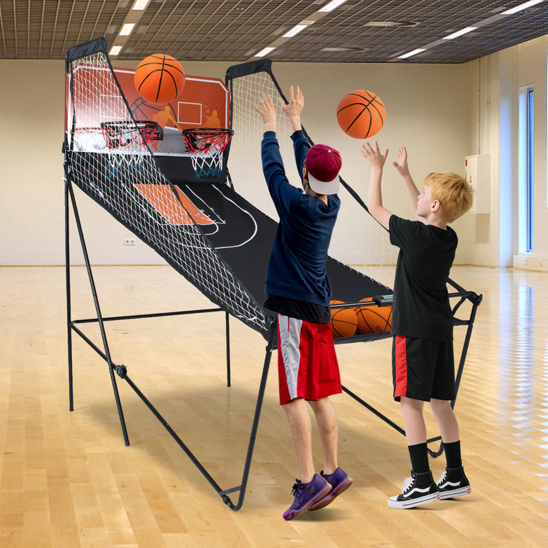 Load image into Gallery viewer, Goplus Foldable Dual Shot Basketball Arcade Game w/LCD Scoreboard &amp; 4 Balls
