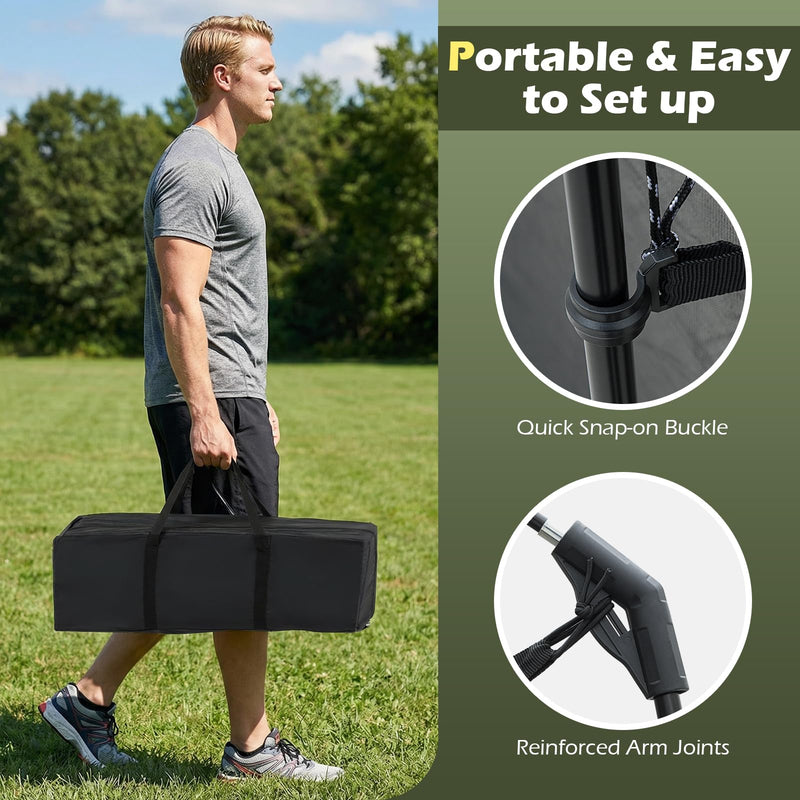 Load image into Gallery viewer, Goplus 12.5 FT X 11.7 FT Mesh Screen Tent with Zippered Door &amp; Carrying Bag
