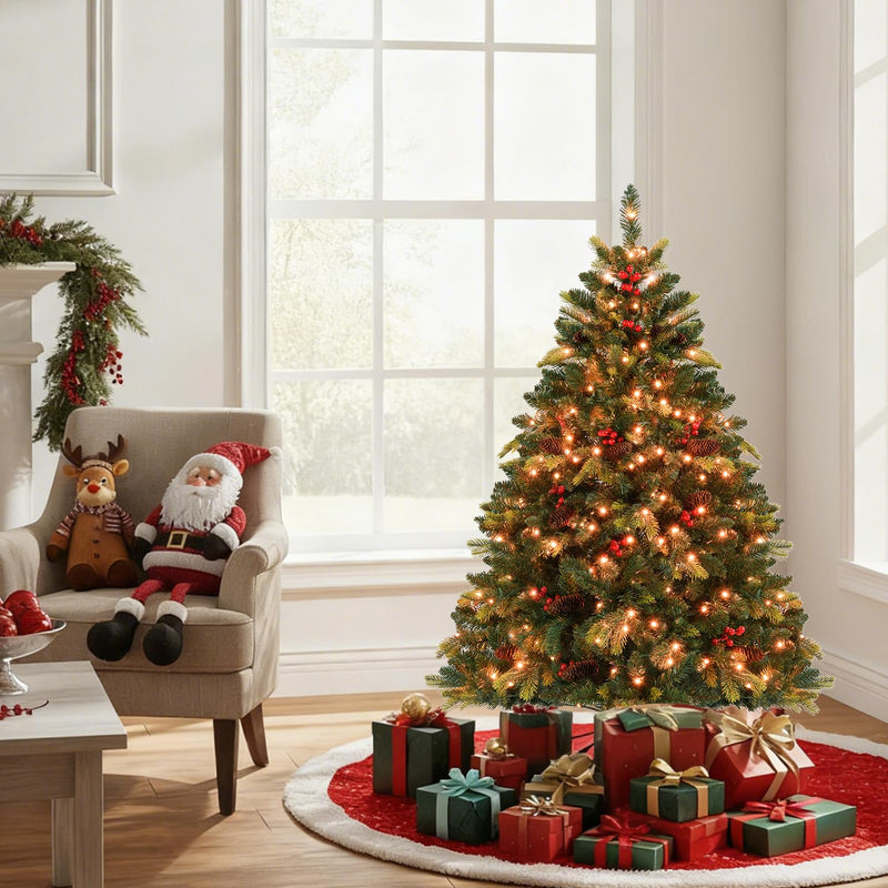 Load image into Gallery viewer, Goplus Smart Pre-Lit Artificial Christmas Tree with Remote Control APP-Controlled Multicolored RGB Lights
