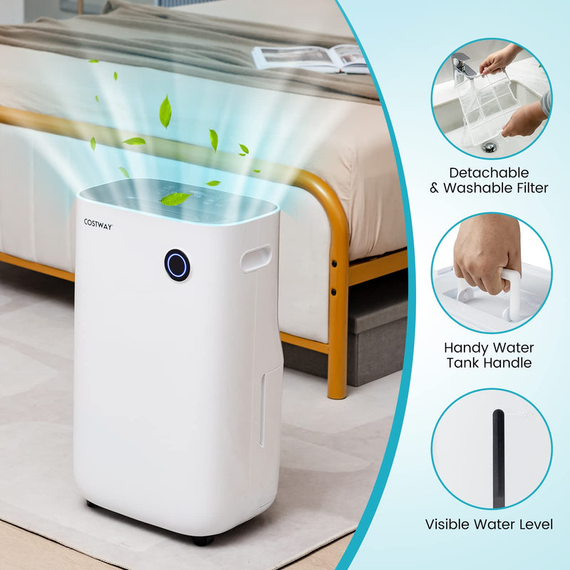 Load image into Gallery viewer, 4500 Sq. Ft Quiet Dehumidifier, 1.7 Gallon Water Tank, 73-Pint/Day, Water Full Auto Shut Off
