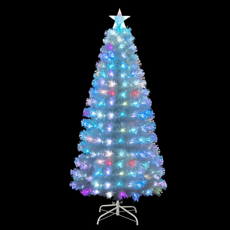 Load image into Gallery viewer, Goplus 6ft/7ft Pre-Lit White Snow Flocked Artificial Christmas Tree
