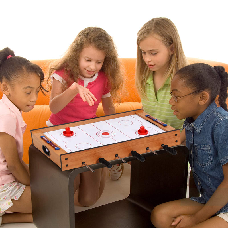Load image into Gallery viewer, Goplus 2 in 1 Multi Game Table, Mini Foosball Table &amp; Air Hockey Table with Realistic Playing Field
