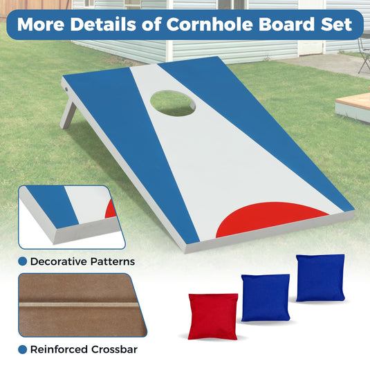 Goplus 3 x 2FT Cornhole Board Set with 8 Bean Bags