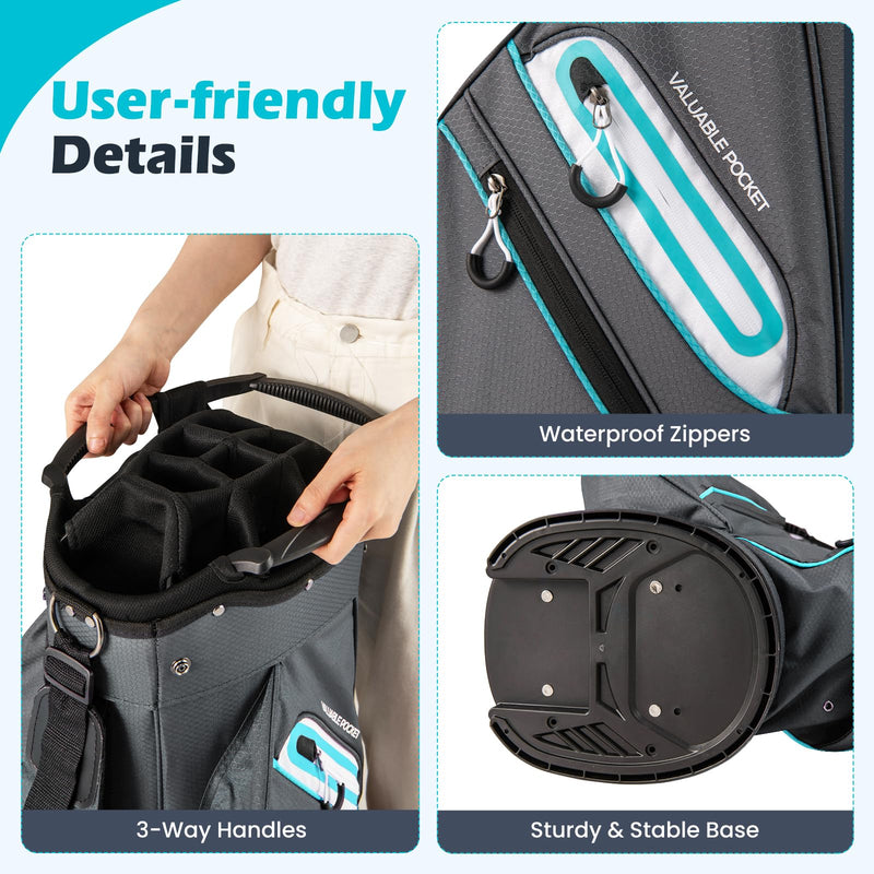 Load image into Gallery viewer, Goplus Lightweight Portable Golf Bag with 14-Way Divider Top for Men Women
