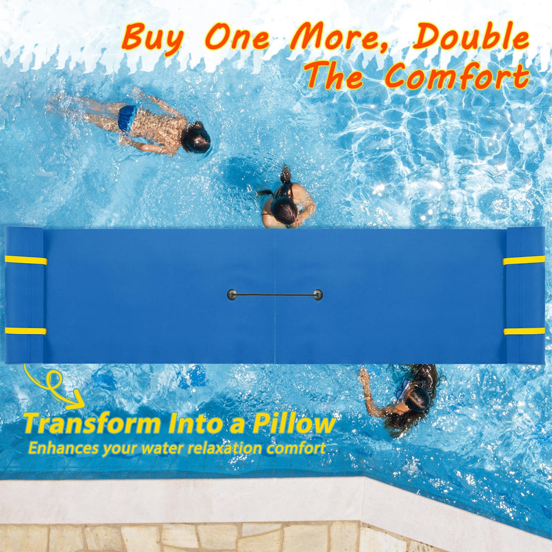 Load image into Gallery viewer, Goplus 87&quot; x 36&quot; Floating Water Mat Pad Lily Pad with Rolling Pillow Design
