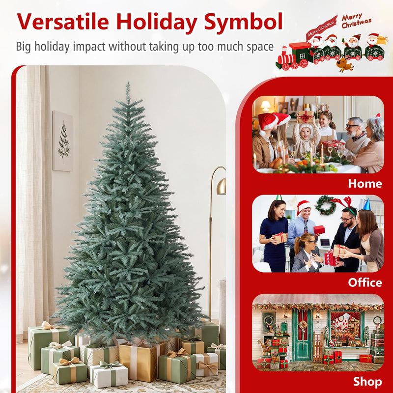 Load image into Gallery viewer, Goplus 6ft/7ft/8ft Artificial Spruce Christmas Tree with Lush Branch Tip | Indoor Holiday Decoration Tree for Home Office Party
