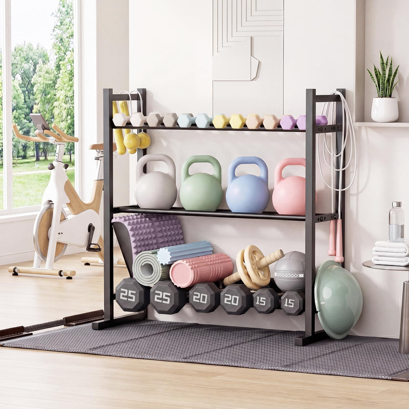 Load image into Gallery viewer, Goplus 3-Tier Dumbbell Rack 529LB Capacity Heavy-Duty Adjustable Weight Rack
