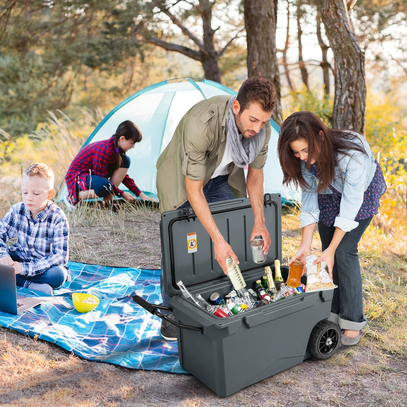 Load image into Gallery viewer, Goplus Cooler, Portable Ice Chest with All-Terrain Wheels
