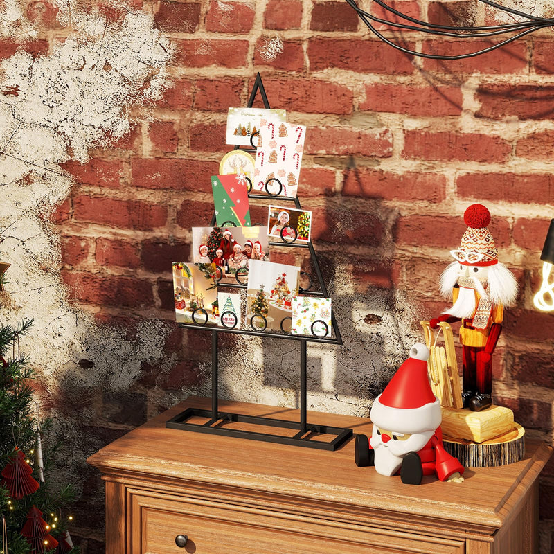 Load image into Gallery viewer, Goplus 2 Pack Christmas Tree Photo Holder with 36 Round Clips
