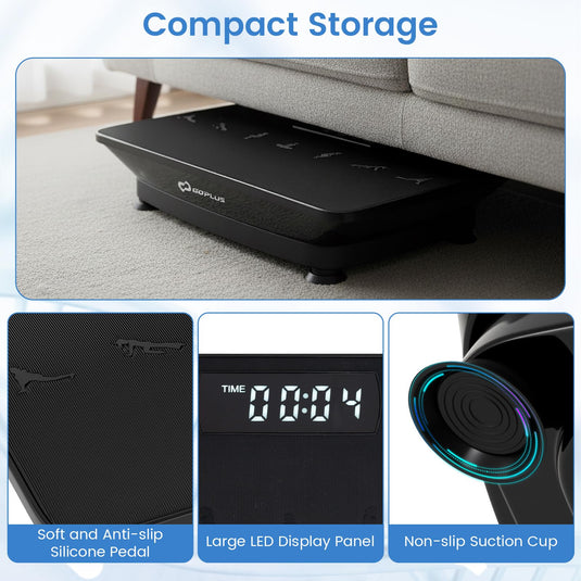 Goplus Vibration Plate Exercise Machine, Vibrating Platform w/Gravity Sensor, Remote, Bluetooth