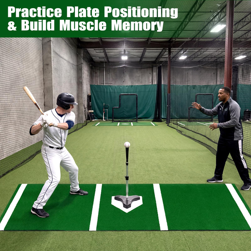 Load image into Gallery viewer, Goplus 10x3.8 ft Baseball Batting Mat with 15 mm Turf for Indoor Outdoor Training
