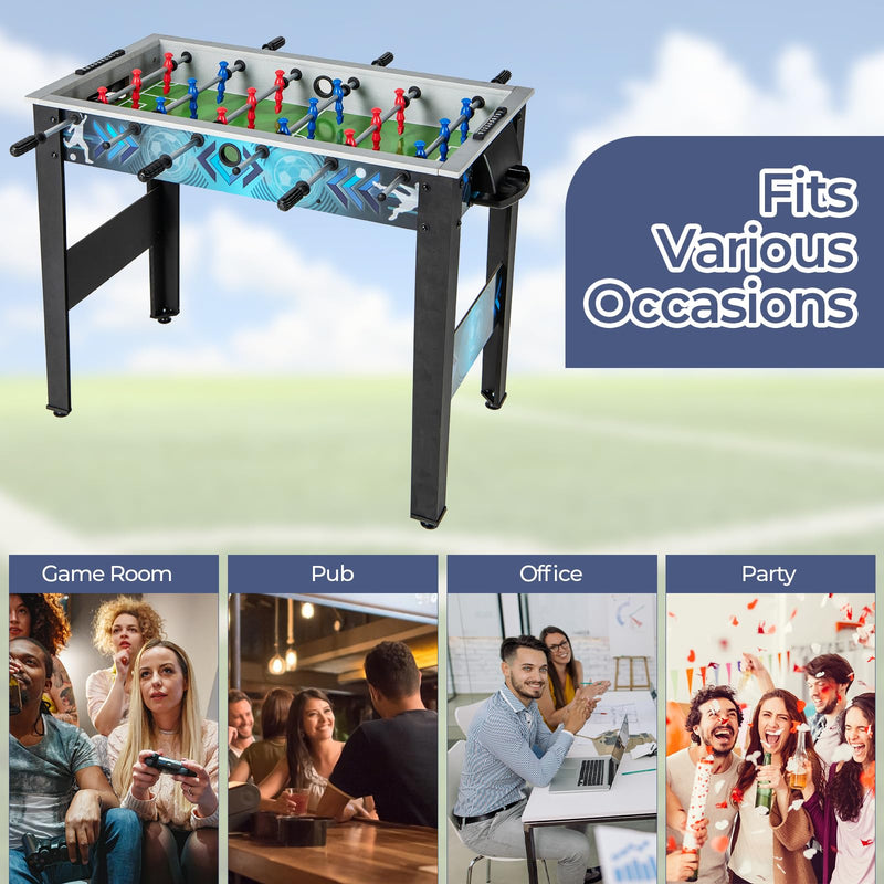 Load image into Gallery viewer, Goplus Foosball Table, Freestanding Soccer Table Game with 2 Footballs
