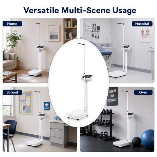 Goplus Height and Weight Scale with Height Rod | Digital Physician Scale with 400 lbs/180 kg Capacity