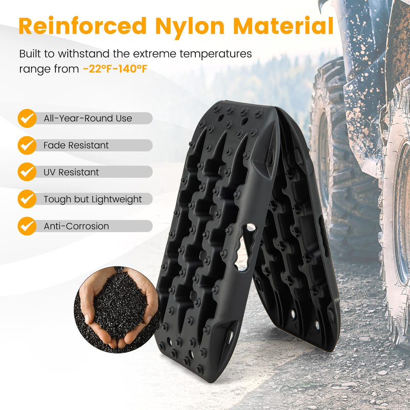 Load image into Gallery viewer, Goplus Off-Road Traction Boards, 2 PCS 4WD Large Recovery Traction Tracks Mats
