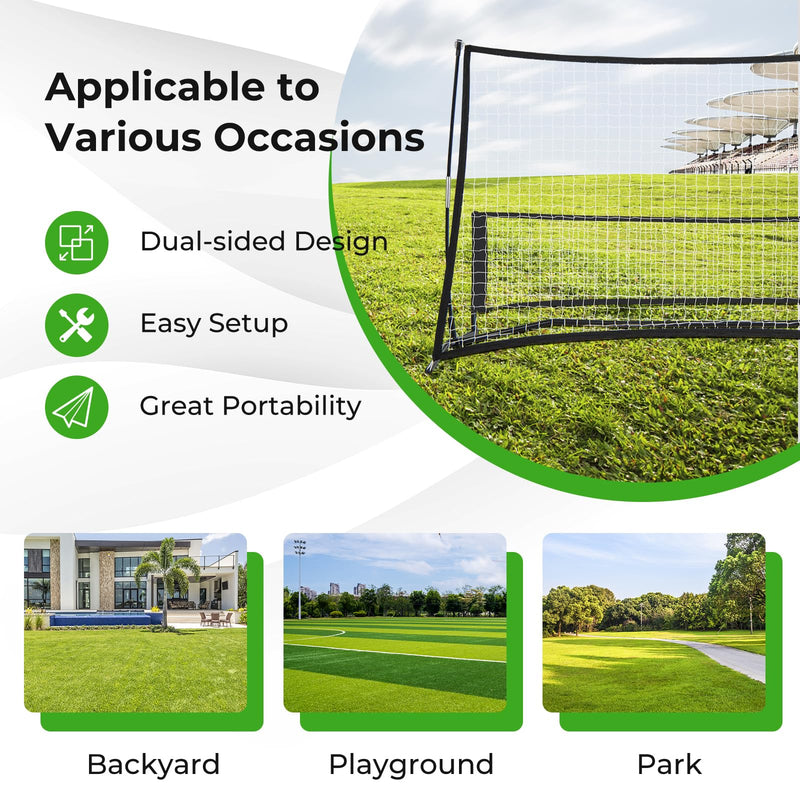 Load image into Gallery viewer, Goplus Soccer Trainer 80”x40”, 2-in-1 Soccer Rebounder Net with Carrying Bag
