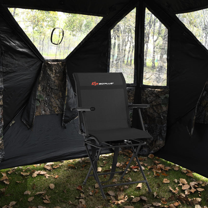 Load image into Gallery viewer, Goplus Hunting Chair, 360-Degree Swivel Hunting Blind Chair with Carrying Strap
