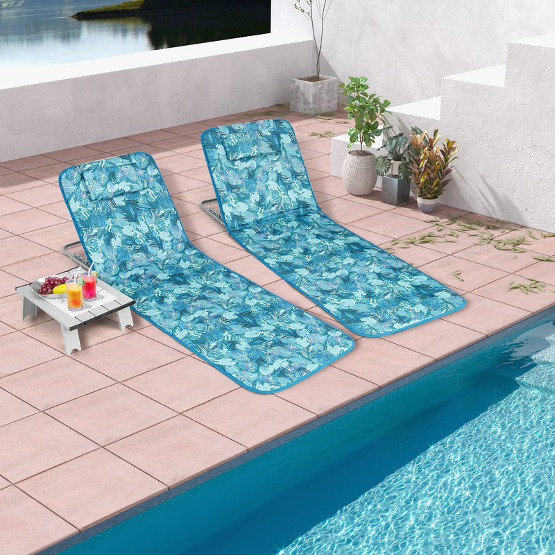 Load image into Gallery viewer, Goplus Beach Chairs with Side Table
