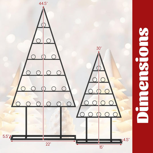 Goplus 2 Pack Christmas Tree Photo Holder with 36 Round Clips