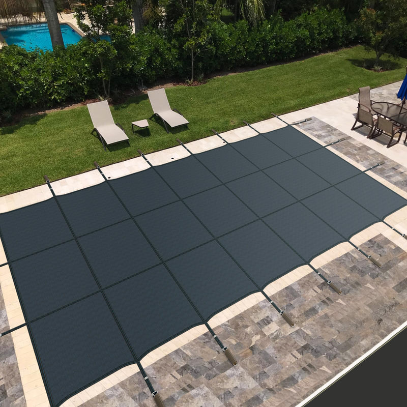 Load image into Gallery viewer, Goplus Safety Pool Cover, Fits 32FTx16FT Inground Swimming Pools (Size 34 x 18 ft, Fits 32 x 16 ft)
