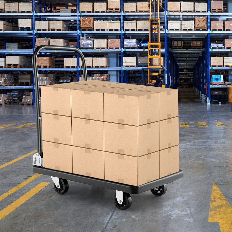 Load image into Gallery viewer, Goplus Folding Push Cart Dolly, Moving Platform Hand Truck, 440 LBS Max Load (28&quot; x 19&quot;)
