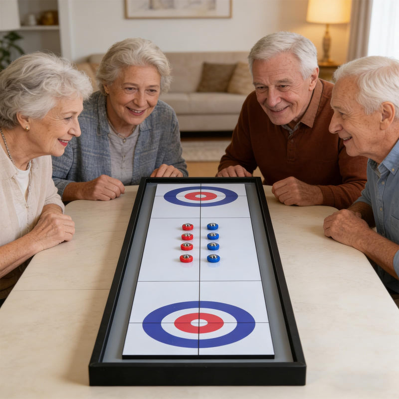 Load image into Gallery viewer, Goplus Shuffleboard and Curling 2 in 1 Board Game Combo Game Set for Adults
