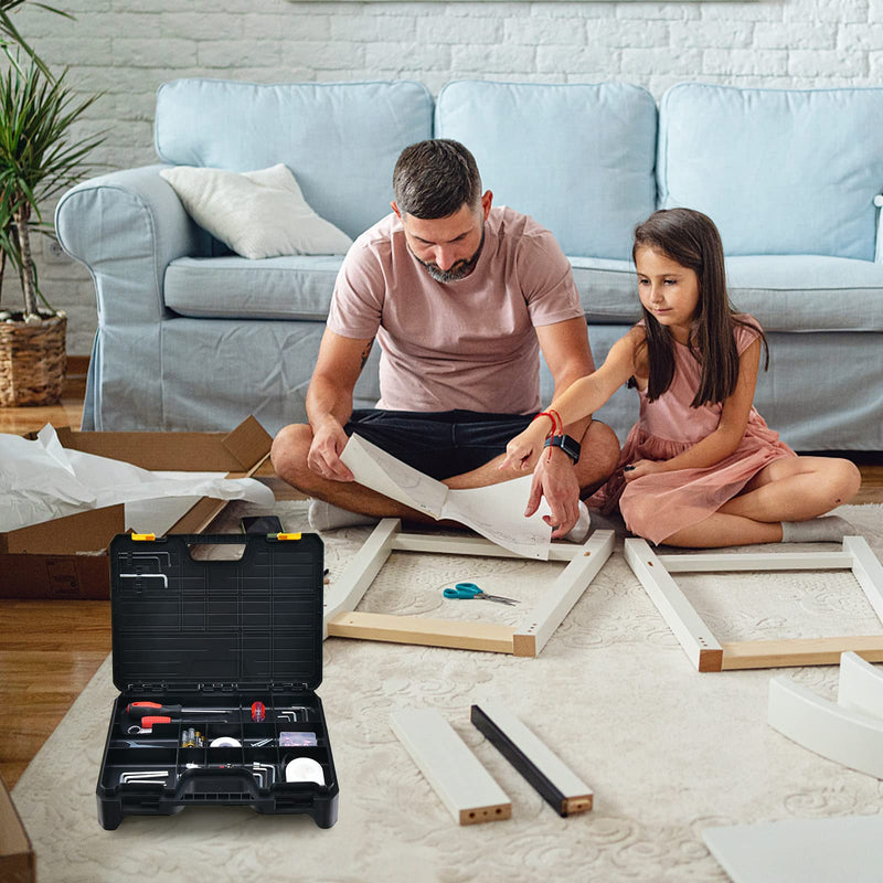 Load image into Gallery viewer, Goplus One Step Stool Tool Box, Folding Step Ladder with Wide Pedal
