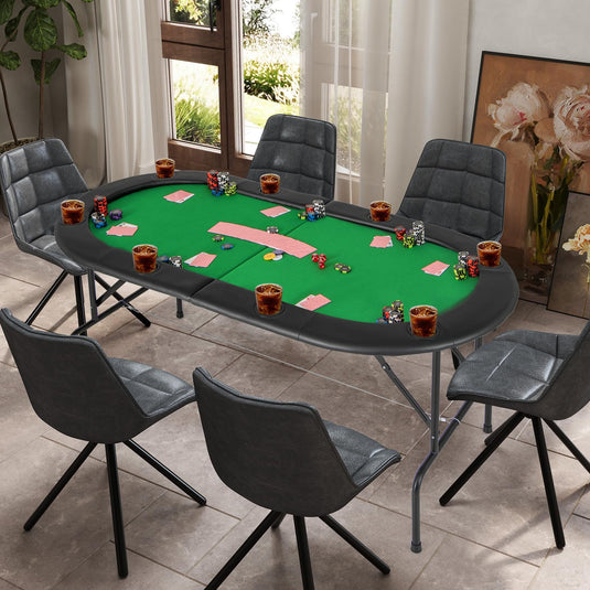 Goplus 8 Players Texas Holdem Foldable Poker Table