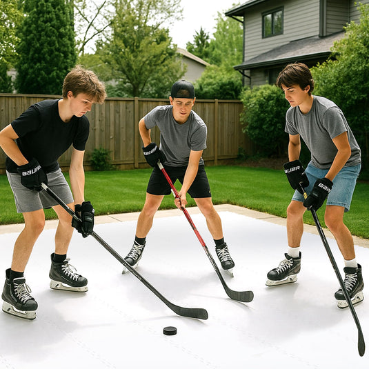 Goplus Hockey Flooring Tiles for Training | Skateable Board Artificial Ice Mat for Indoor Outdoor