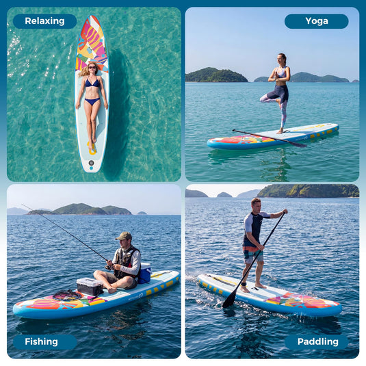 Goplus 11FT Inflatable Stand Up Paddle Board with Accessory Pack
