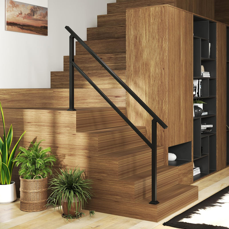 Load image into Gallery viewer, Goplus Handrail for Outdoor Steps with Installation Kit Fits 0-5 Steps
