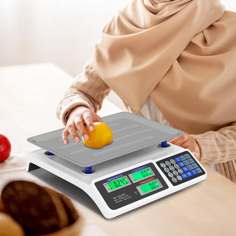 Load image into Gallery viewer, Goplus 66lb Price Computing Scale Commercial Food Scale with Dual LCD Displays
