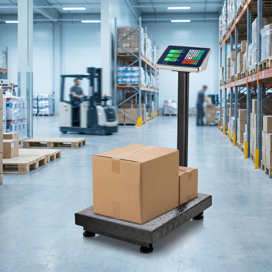 Goplus 660 LBS Foldable Postal Scale | Digital Floor Platform Weighing Scale