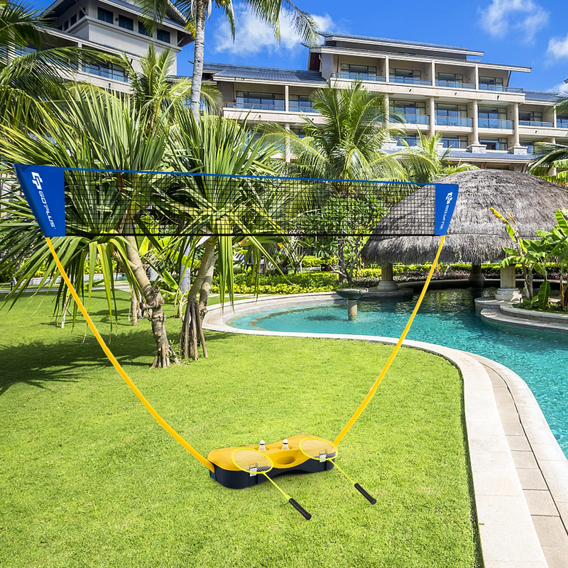 Load image into Gallery viewer, Goplus Portable Badminton Net Set, Volleyball Badminton Net with Storage Base
