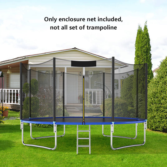 Goplus Trampoline Safety Net for 8FT 10FT 12FT 14FT 15FT 16FT Round Frame Trampoline, Replacement Enclosure Net