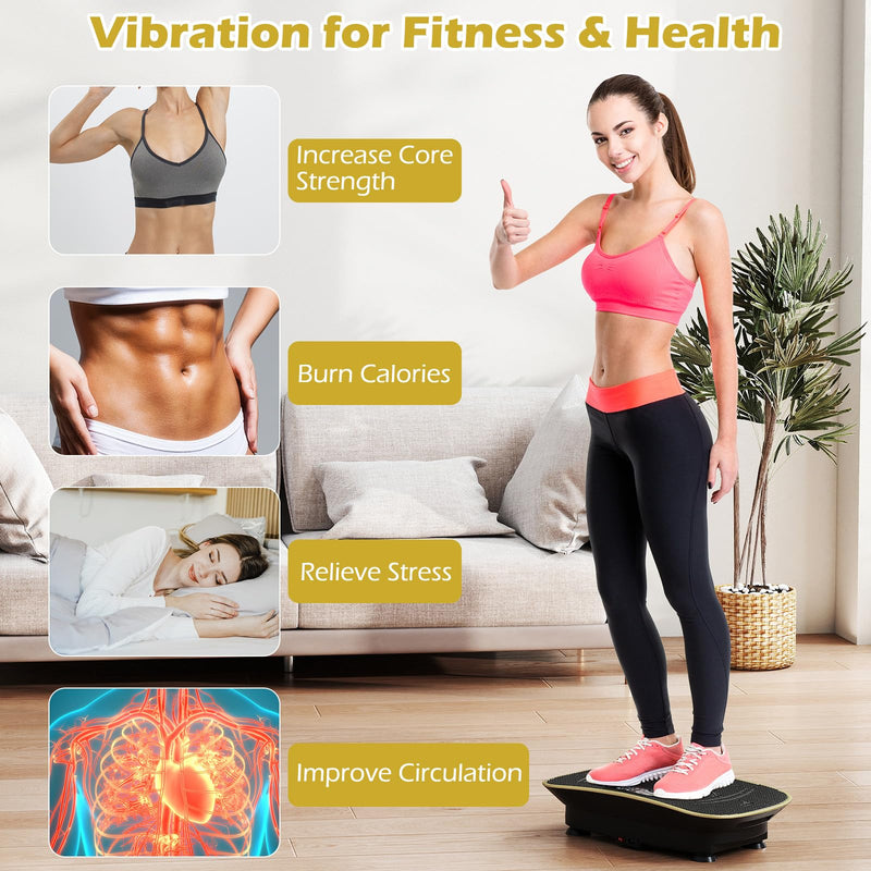 Load image into Gallery viewer, Goplus Vibration Plate Exercise Machine, Vibrating Platform for Lymphatic Drainage, Weight Loss
