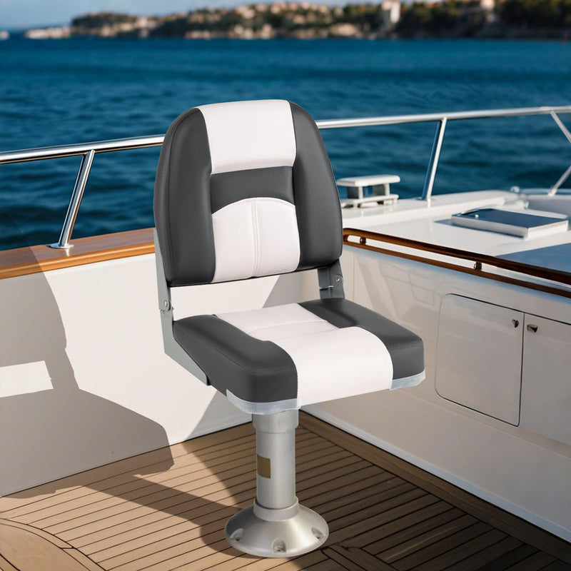 Load image into Gallery viewer, Goplus 2-Pack Boat Seats with Thick Sponge Padding and Fixing Bolts-Gray
