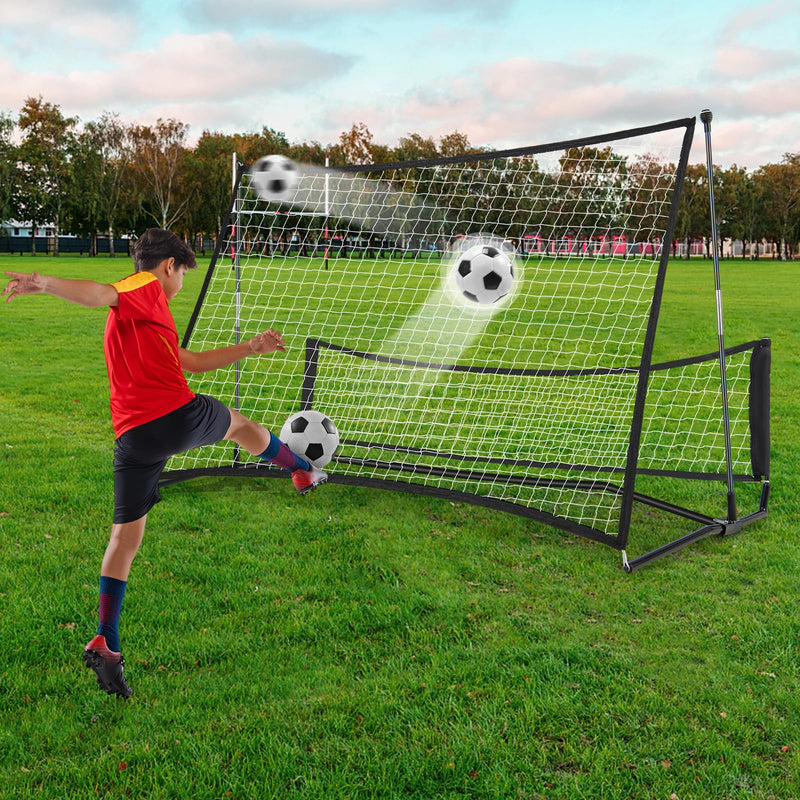 Load image into Gallery viewer, Goplus Soccer Trainer 80”x40”, 2-in-1 Soccer Rebounder Net with Carrying Bag

