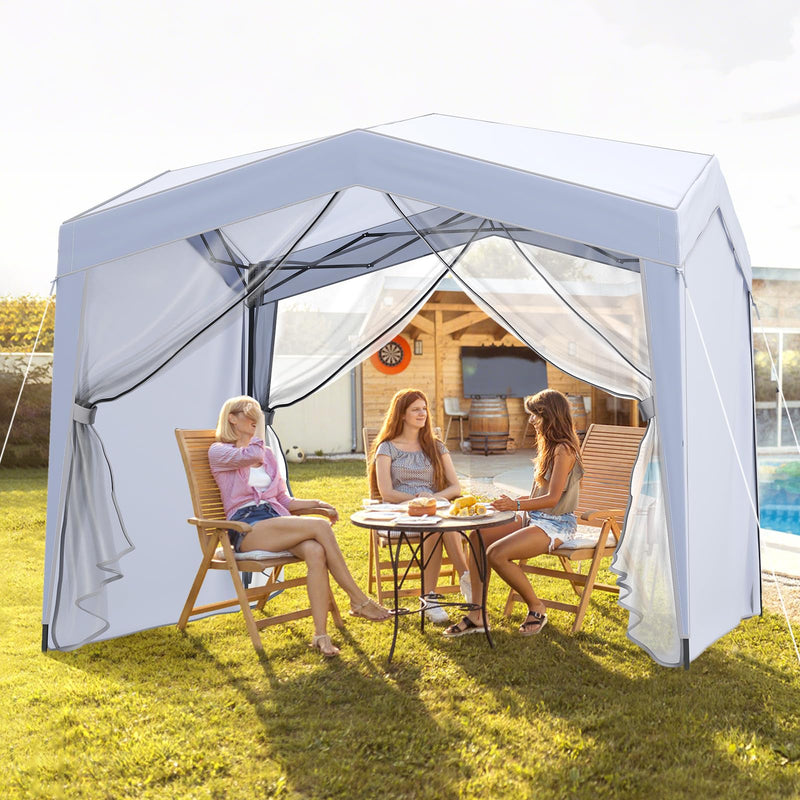 Load image into Gallery viewer, Goplus 10 x 10 FT Pop up Canopy Tent with Removable Sidewalls &amp; Netting
