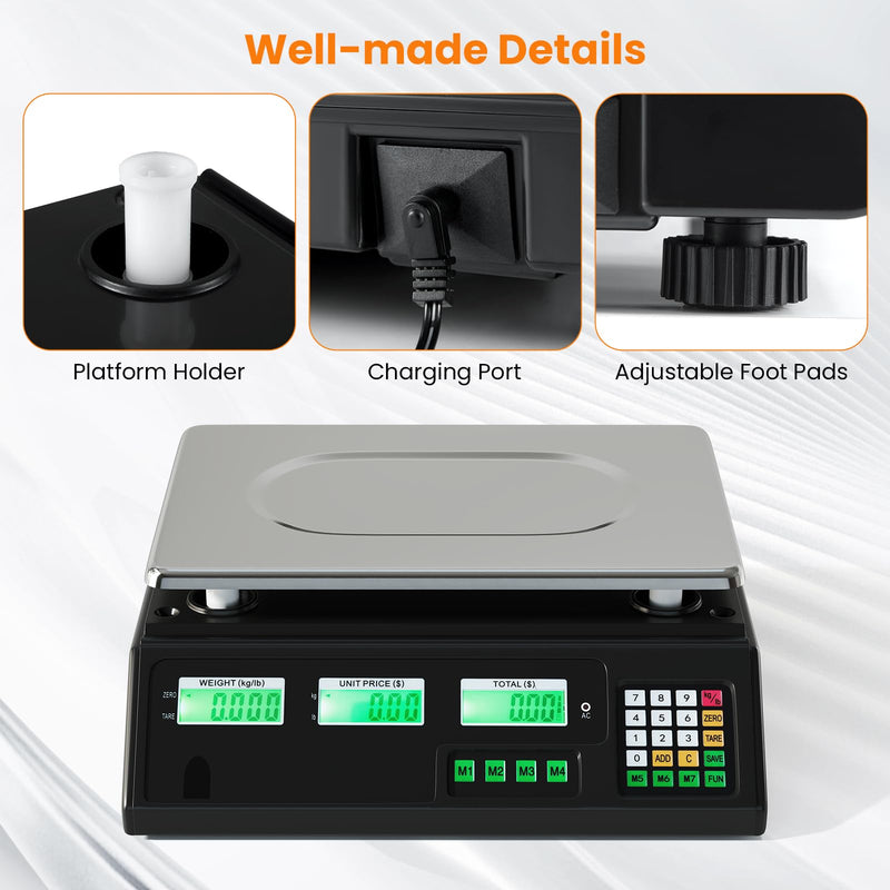 Load image into Gallery viewer, Goplus 88lb/40kg Price Computing Scale with Counting Function
