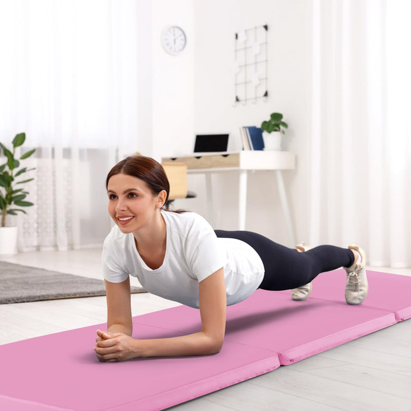 Load image into Gallery viewer, Goplus Folding Gymnastics Mat, 6¡¯ x 2¡¯ x 2¡¯¡¯ Thick Tri-Fold Exercise Tumbling Mat w/Carrying Handles
