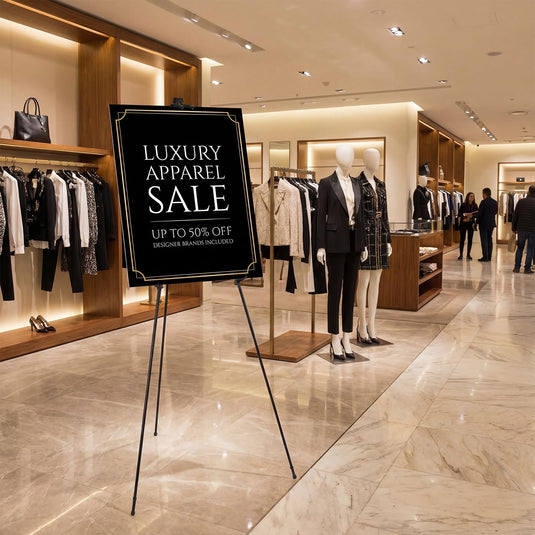 Goplus 65" Metal Easel Stand Set w/Movable Card Slots & Anti-Slip Foot Pads (6-Pack)