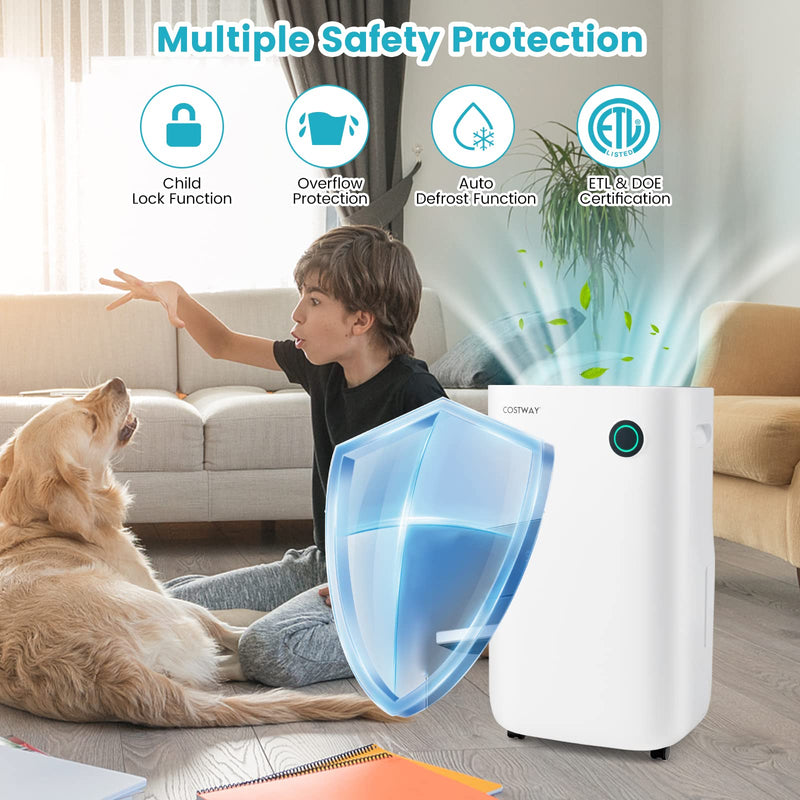 Load image into Gallery viewer, 4500 Sq. Ft Quiet Dehumidifier, 1.7 Gallon Water Tank, 73-Pint/Day, Water Full Auto Shut Off
