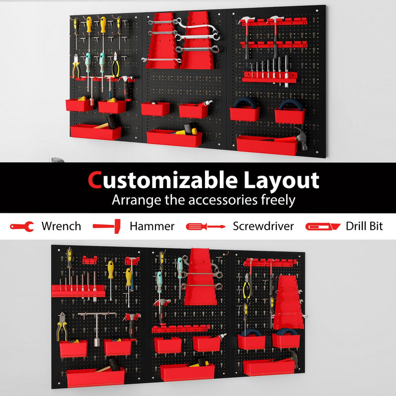 Load image into Gallery viewer, Goplus Heavy-Duty Utility Tool Storage Board w/Accessories for Garage Workshop
