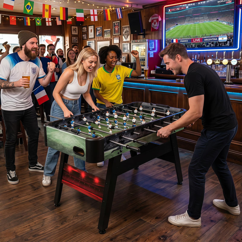 Load image into Gallery viewer, Goplus 54 Inch Full Size Foosball Table with 2 Balls 22 Players and Ergonomic Handles
