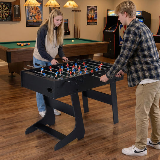 Goplus 48inch Full Competition Size Freestanding Soccer Game Table with 22 Players 2 Balls