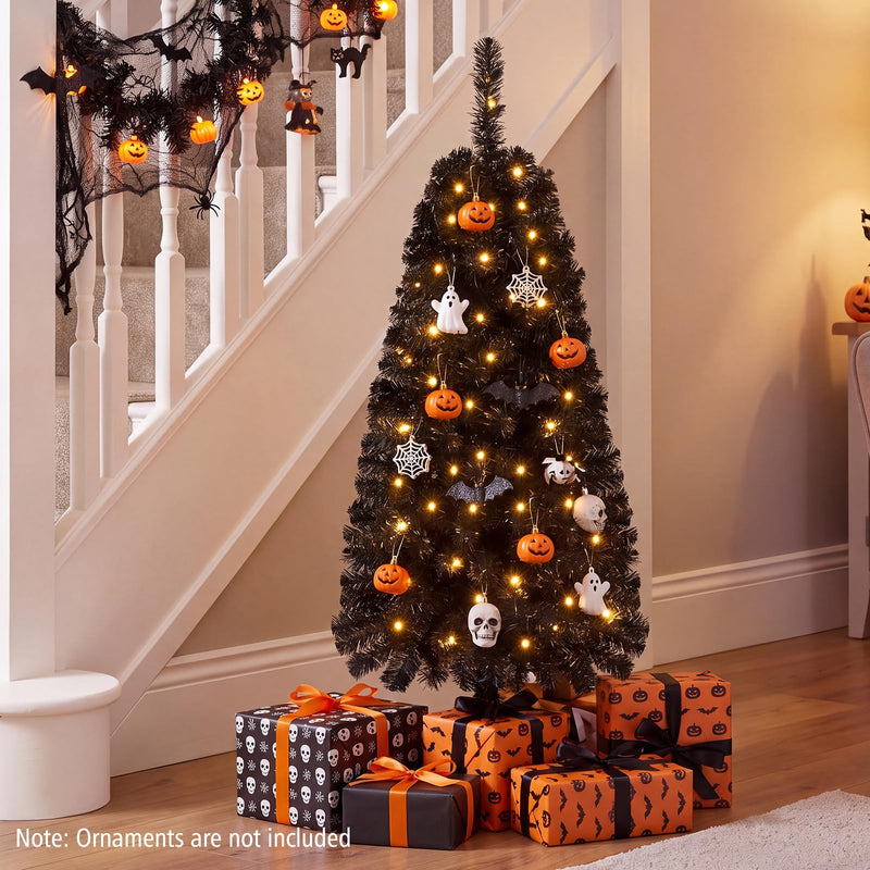 Load image into Gallery viewer, Goplus 4 ft Pre-Lit Christmas Tree with 110 Branch Tips 50 Warm White LED Lights &amp; Auto Timer
