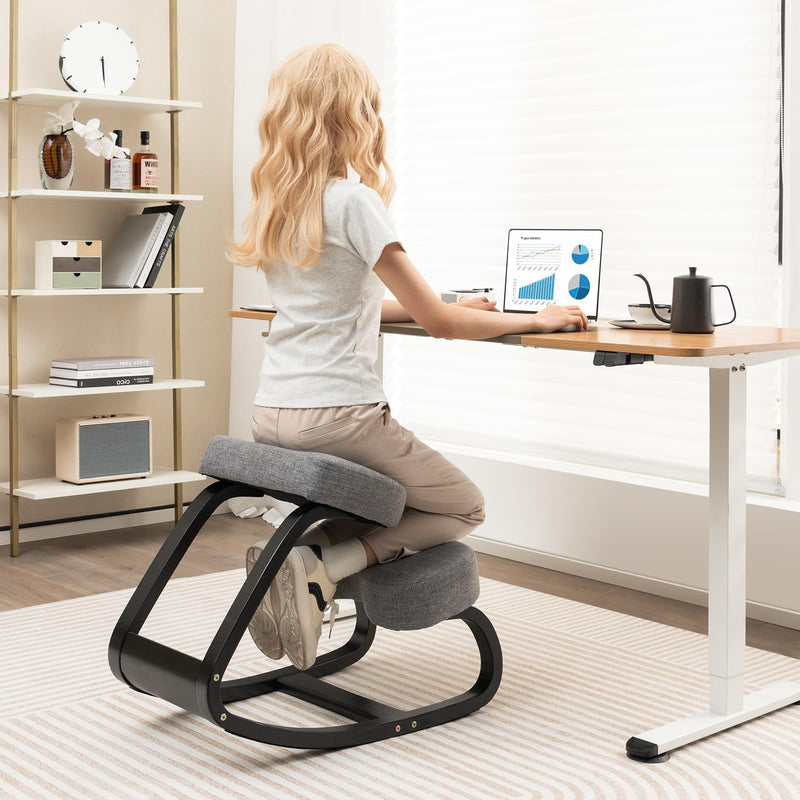 Load image into Gallery viewer, Goplus Kneeling Chair, Ergonomic Posture Chair with 4” Thick Padded Cushion
