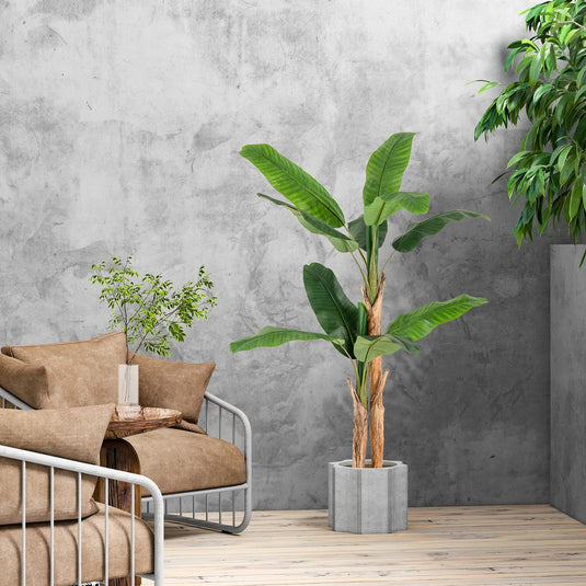 Goplus 5.5 FT Tall Artificial Banana Tree